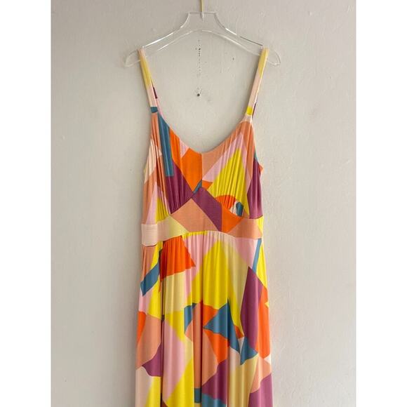 Torrid 0 / 12 Maxi Dress Flowy Summer Soft Tiered Pastel Sleeveless Stretch Midi - Picture 3 of 11
